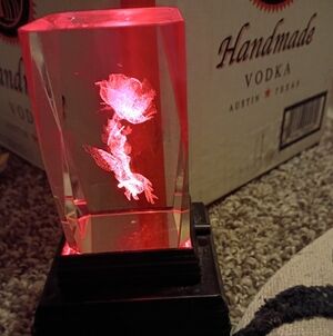 Elegant Red Rose LED Crystal Light